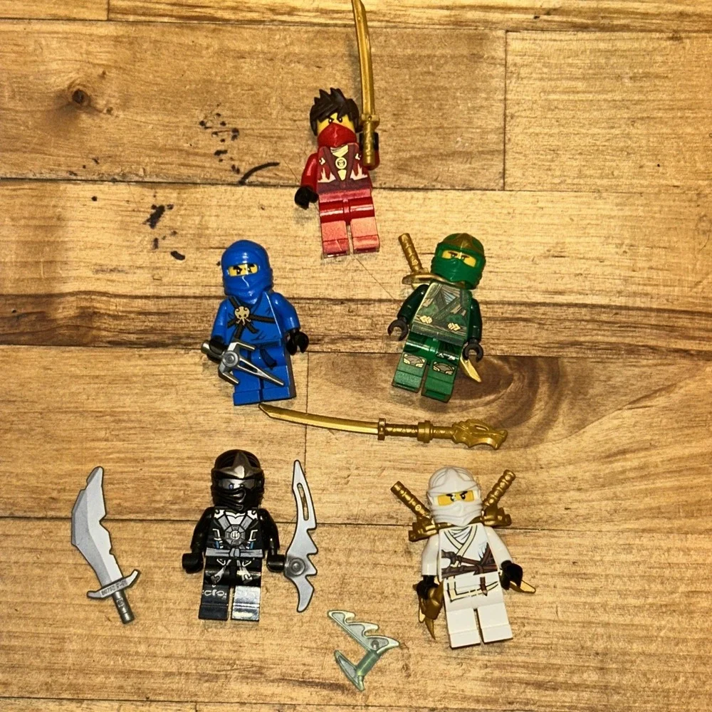 Lego Ninjago Ninja Minigure Lot Rare Parts Lot Of 5